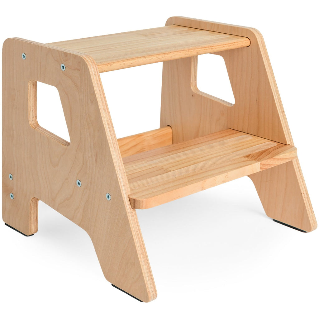 2-Step Wooden Stool for Toddlers(Step Stool for Children Ages 2+)