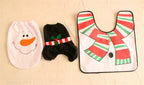 Christmas Santa Bathroom Curtain Toilet Seat Decor