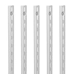 Shelf Pilaster, 39-inch 10 Pack, Upright Wall Shelving System, Heavy Duty Support System Single Slot Shelf Rails, 40 Screws Included, Suitable for Cabinet Closet Organization Storage, Silver
