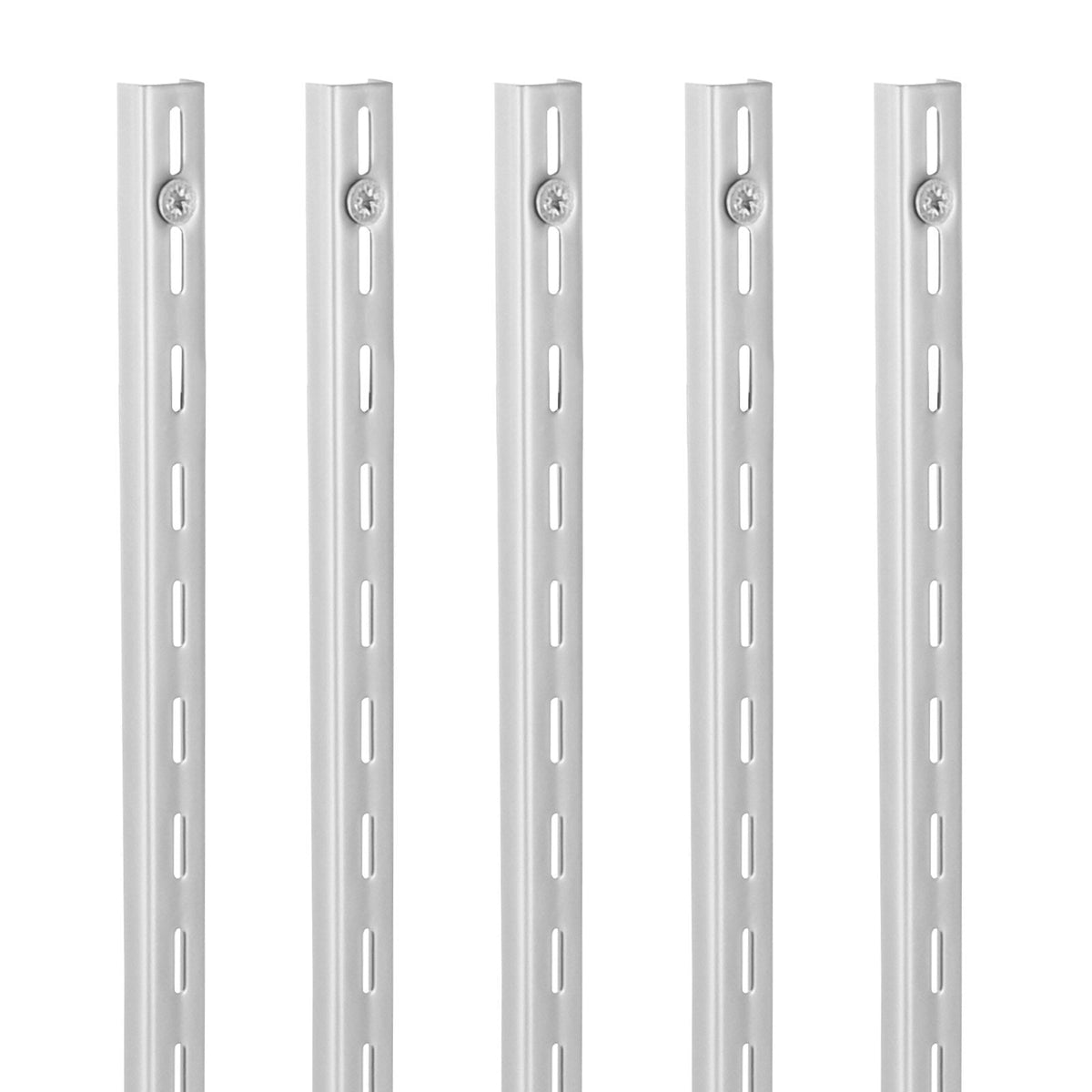 Shelf Pilaster, 39-inch 10 Pack, Upright Wall Shelving System, Heavy Duty Support System Single Slot Shelf Rails, 40 Screws Included, Suitable for Cabinet Closet Organization Storage, Silver