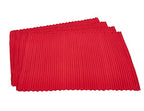 Fennco Styles Classic Everyday Ribbed Cotton Table Runner - Red Table Cover for Home, Dining Room, Holiday, Wedding Christmas and Special Occasion