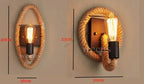 Retro Loft Rope Wall Lamp Stair Aisle Corridor Bedroom Living Room Restaurant Pub Cafe Wall Light Bra Round Wall Sconce