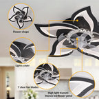 Modern Minimalist Led Ceiling Fan Lamp Smart Switch 65CM Ceiling Fans With Lights For Living Room Bedroom Home Decor Fan Lamp