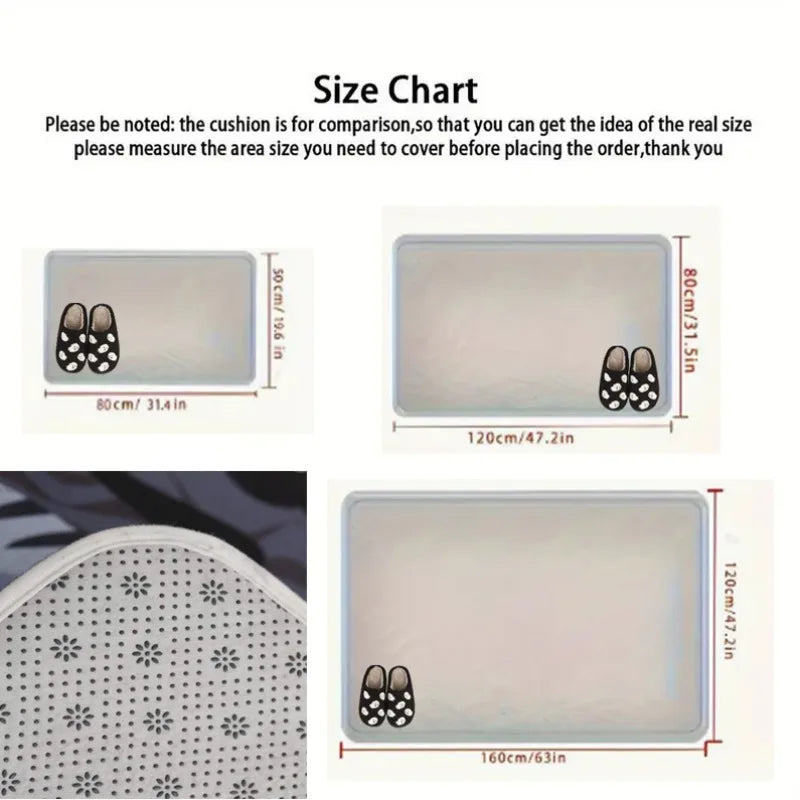 3D Realistic Mat Suitable Outdoor Bathroom Living Room Kitchen Yoga Studio Rectangular Entry Realistic Scenery Hand Modern Decor