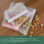 Silicone Food Storage Containers – Stand-Up Zip-Shut Bags