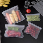 Silicone Food Storage Containers – Stand-Up Zip-Shut Bags