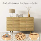 6-24Pcs Rattan Drawer Knobs Boho Rattan Wooden Dresser Knobs Handmade Cabinets Dresser Handles Furniture Wardrobe Door Pulls