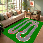 City & Race Track Carpet Series Non Slip Soft Easy To Clean Ideal for Home Play Area Vacation House Interactive Decor  Kid Rugs
