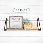 Aim It Framed Wood Bathroom Sign 8x7 Rustic White Black Toilet Reminder Hanging Decor