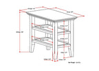 Acadian Solid Wood Narrow Side Table