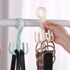 Bag Rack Female Bag 4 Claw Hook Hanging Bag Hook Schoolbag Wardrobe Storage Rack Multi-Functional Rotating Rack S-Type