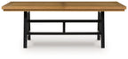 Galliden - Rectangular Dining Room Extension Table - Black / Brown