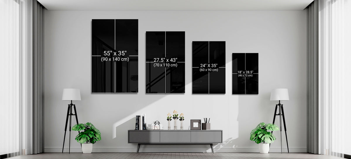 Vases and Trees Glass Wall Art