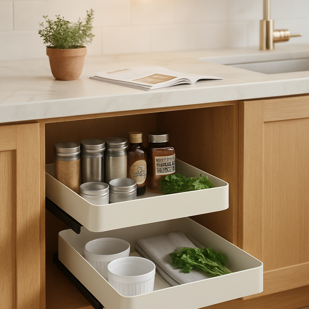Pull Out Cabinet Organizers Sliding Shelf Spice Rack