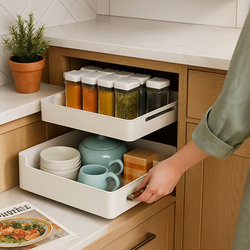 Pull Out Cabinet Organizers Sliding Shelf Spice Rack