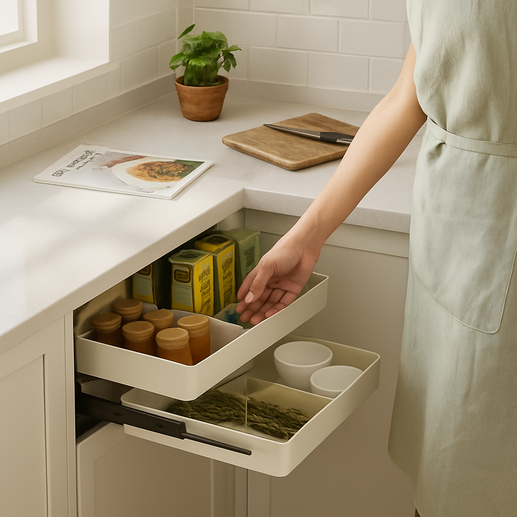 Pull Out Cabinet Organizers Sliding Shelf Spice Rack