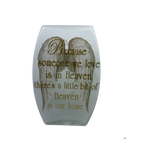 A Piece of Heaven is in our Home Lighted Vase - Gold Lettering