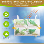 ACKU10 Bamboo Charcoal Odor Absorber for Clothing Closets 1-Pack Off White