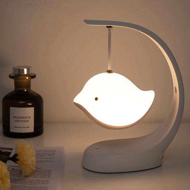 Smart Bluetooth-Compatible Music Led Night Light Colorful Speaker Touch Control Night Lamp For Bedroom Decoration USB Rechargeable Decorative Table Lamp Cute Study Lamps for Bedroom Décor