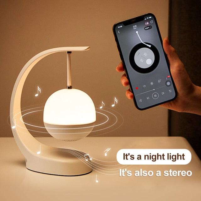 Smart Bluetooth-Compatible Music Led Night Light Colorful Speaker Touch Control Night Lamp For Bedroom Decoration USB Rechargeable Decorative Table Lamp Cute Study Lamps for Bedroom Décor