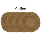 Spandex Dining Room Chair Seat Covers Removable Washable Elastic Cushion Covers For Oblong Square Round Chair Dining Chair Seat Covers for Dining Room Chairs Stretch Jacquard Dining Room Chair Seat Covers