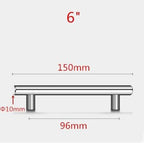 Stainless Steel Kitchen Door Cabinet T Bar Handle Pull Knob Door Pull Handle Stainless Door Handle Stainless Steel Hollow Bar Drawer Pulls Cupboard Knob For Kitchen Furniture