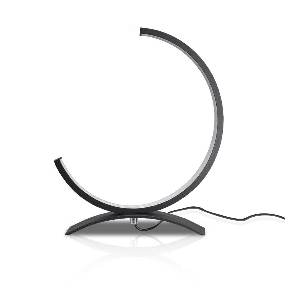 Table Lamp Led Dimmable Design Table Lamp C Shape Black Decorative Lamps Bedside Lamp For Bedroom Romantic Night Lights 3 Color Temperature, Contemporary Decorative Lamp for Home, Living Room & Office