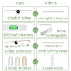 Table Lamp Table Clock USB Lamp Magnetic Led Desk Lamp Study Office Light Rechargeable Bedroom Bedside Children Lamp Decorative Table Lamp Cute Study Lamps for Bedroom Décor