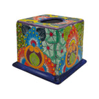 Talavera Tissue Box Cover | Colorful Hand-Painted Bathroom Decor