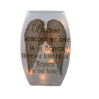 A Piece of Heaven is in our Home Lighted Vase - Gold Lettering